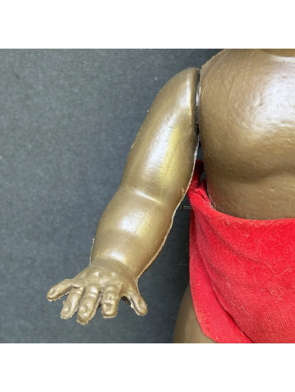 Vintage African American Plastic Girl Doll 11.5” VIDEO Noise Maker doesn't work